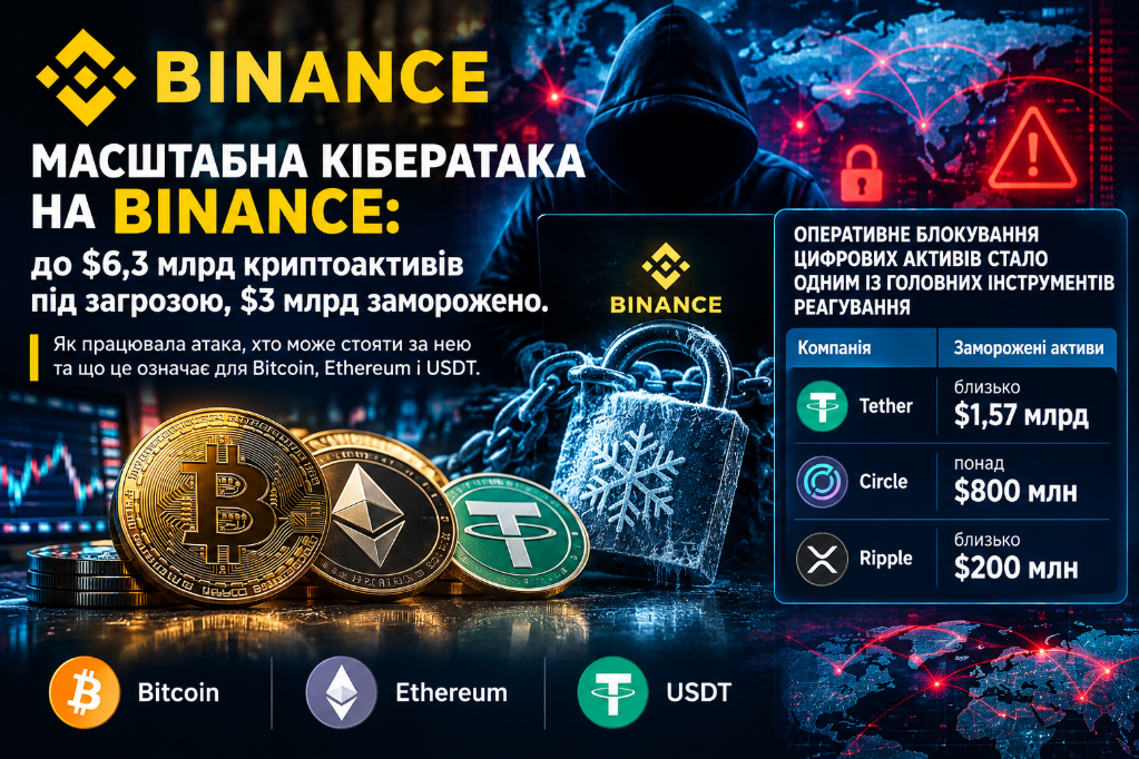 Хакери атакували Binance: до $6,3 млрд під загрозою, заморожено $3 млрд
