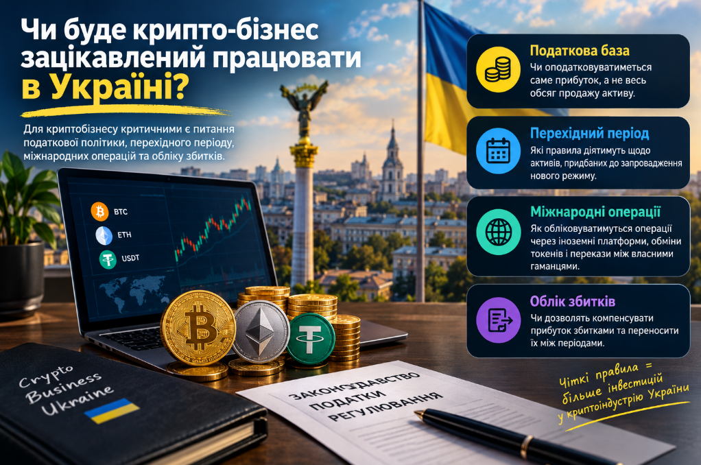 Податки на криптовалюту та перспективи міжнародного криптобізнесу в Україні у 2027 році