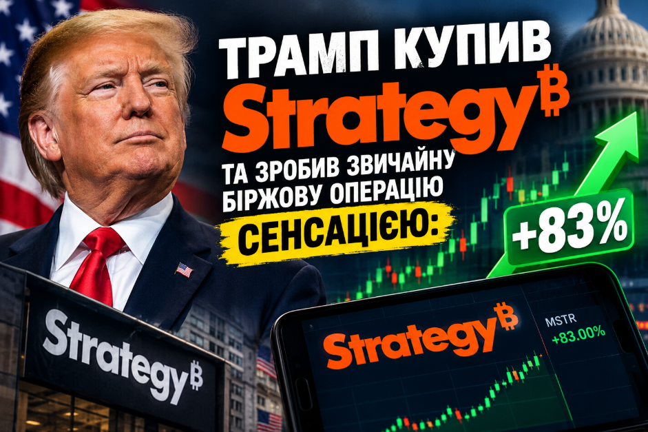 Трамп купив Strategy та зробив звичайну біржову операцію сенсацією: приріст 83%
